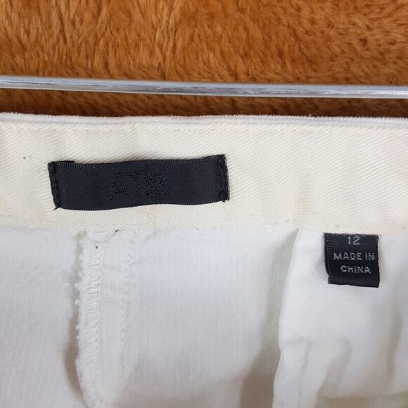 ATM Womens Pants Size 12 Ivory Slim Ankle Corduroy ANTHONY THOMAS MELILLO - Picture 7 of 12